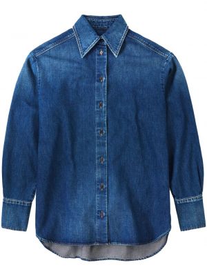 Rifľová košeľa Closed modrá