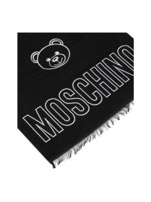Schal mit print Moschino schwarz