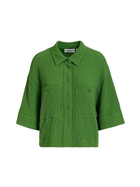 Koszula elegancka Essentiel Antwerp zielona