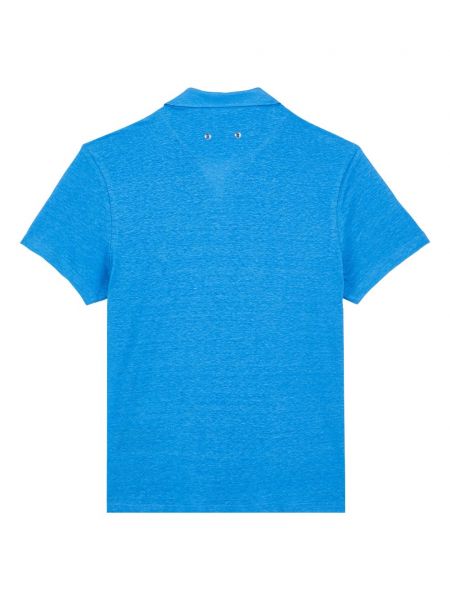 Lininis polo marškinėliai Vilebrequin mėlyna