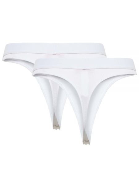 Bavlněné kalhotky string Off-white bílé