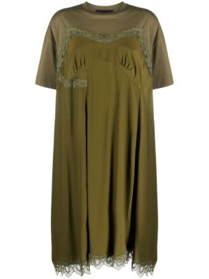 Bavlněné hedvábné šaty s krátkými rukávy Simone Rocha