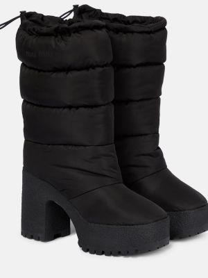 Sněžné boty z nylonu Miu Miu černé