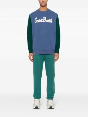Bavlněné sportovní kalhoty Mc2 Saint Barth zelené