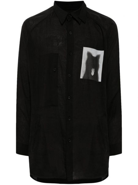 Košulja s printom Yohji Yamamoto crna