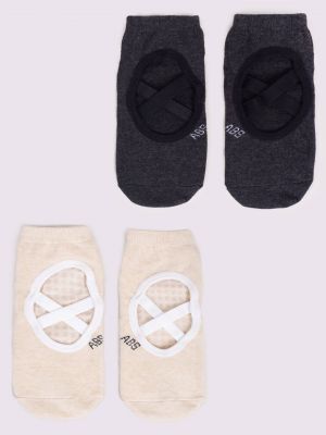 Ponožky Yoclub béžové