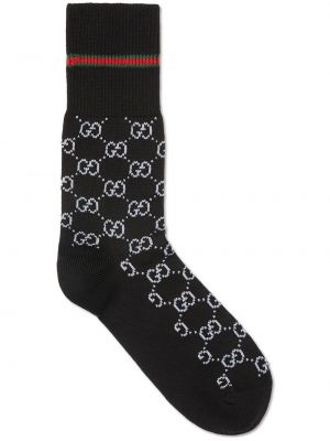 Памучни чорапи Gucci черно