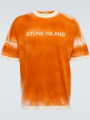 Bavlnené tričko Stone Island oranžová