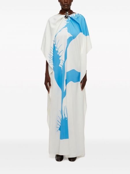 Robe longue à imprimé à motifs abstraits Ferragamo