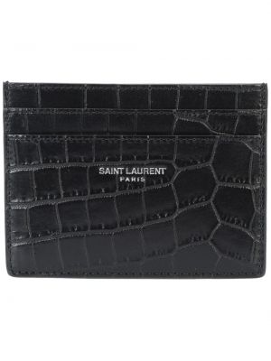 Кожено портмоне Saint Laurent черно