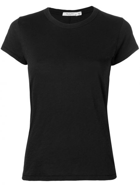 Marškinėliai slim fit Rag & Bone juoda