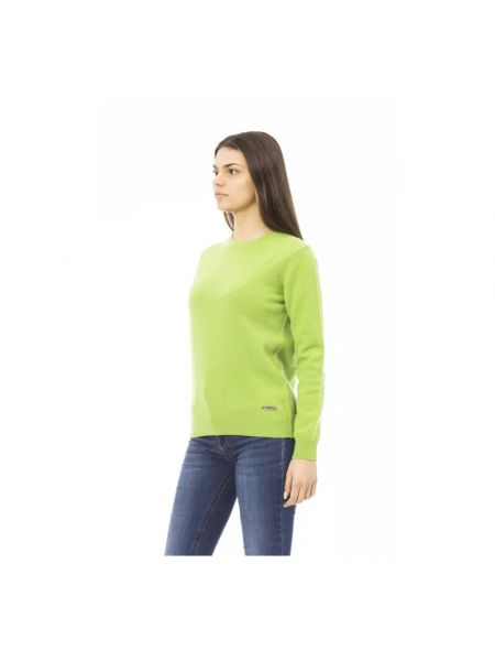 Jersey de lana manga larga de tela jersey Baldinini verde