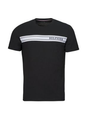 T-shirt a righe Tommy Hilfiger nero
