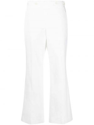 Relaxed памучни панталон Maison Margiela бяло