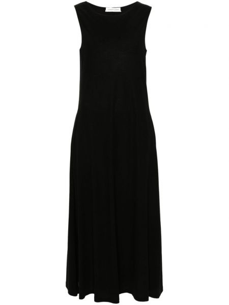Βαμβακερός φουσκωμένο φόρεμα Lamberto Losani μαύρο