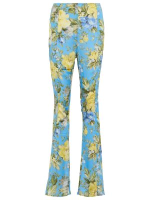 Květinové rovné kalhoty Acne Studios modré