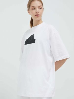 Памучна тениска Adidas бяло