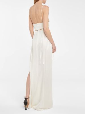 Μάξι φόρεμα από ζέρσεϋ Galvan λευκό