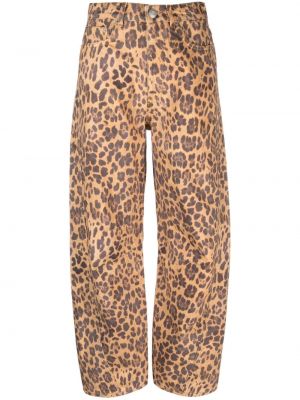 Leopardí straight fit džíny s potiskem Bimba Y Lola hnědé