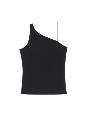 Asymmetrischer jersey top aus baumwoll Givenchy schwarz