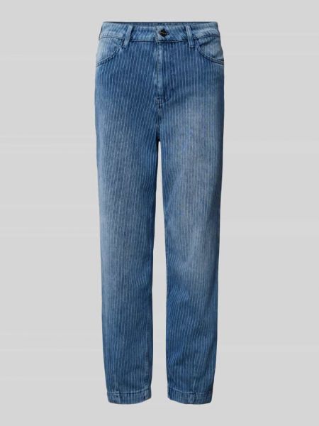 Niebieskie jeansy skinny w paski Rich & Royal