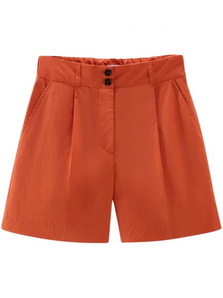 Shorts taille haute plissées Woolrich orange