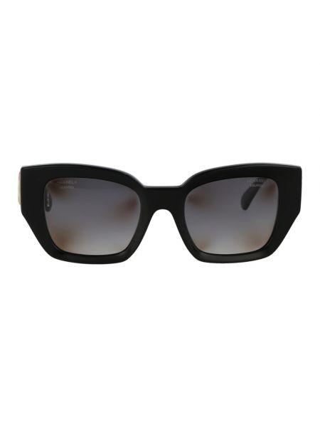Okulary przeciwsłoneczne skórzane klasyczne Chanel
