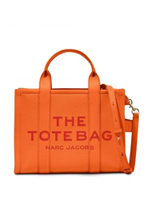 Кожени шопинг чанта Marc Jacobs оранжево