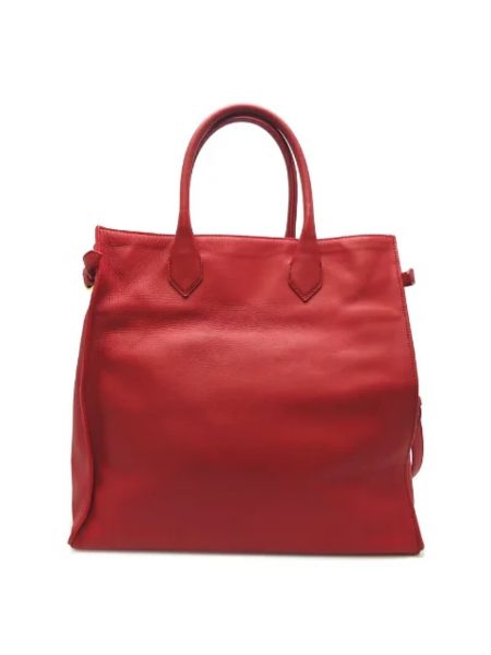 Shopperka skórzana retro Balenciaga Vintage czerwona