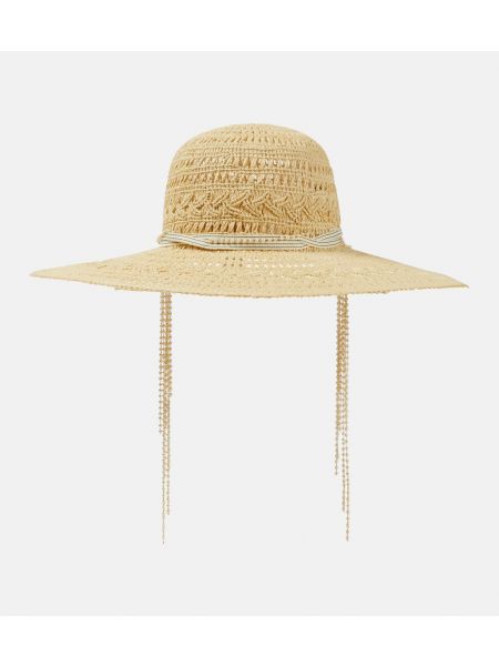 Солнцезащитная шляпа blanche из рафии Maison Michel бежевый