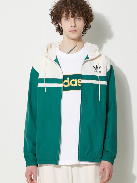 Mikina s kapucí Adidas Originals zelená