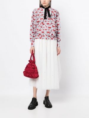 Bluse aus baumwoll mit print mit rüschen Comme Des Garçons Tao