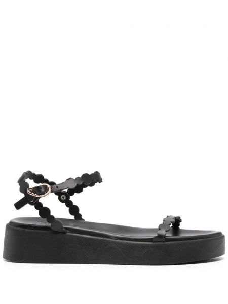 Nahka nauhalliset sandaalit Ancient Greek Sandals musta