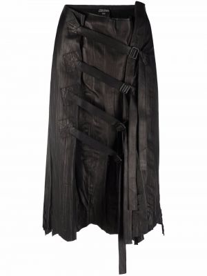 Kožená sukně s vysokým pasem Jean Paul Gaultier Pre-owned - hnědá