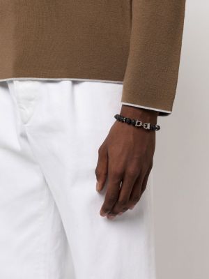 Bracelet avec perles Ferragamo noir