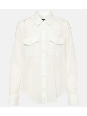 Camisa de gasa de algodón Nili Lotan blanco
