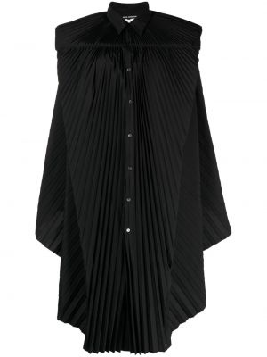 Plisované večerní šaty s knoflíky Junya Watanabe černé