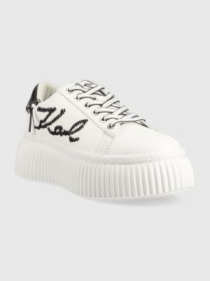 Белые кожаные кроссовки Karl Lagerfeld