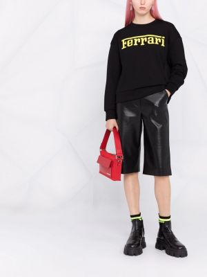 Sweatshirt mit stickerei Ferrari schwarz