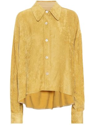 Βελούδινο πουκάμισο Isabel Marant κίτρινο