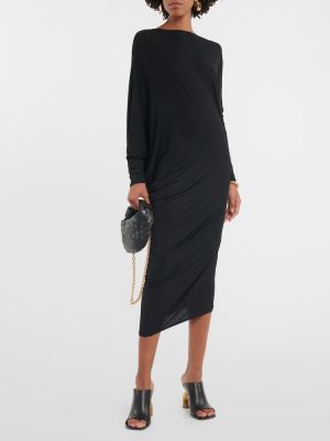 Μίντι φόρεμα από ζέρσεϋ Wolford μαύρο