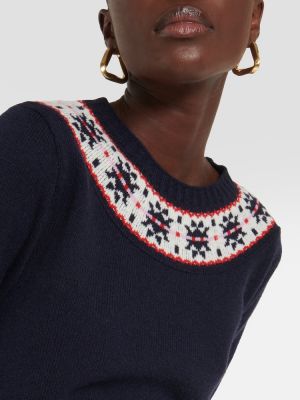 Volneni pulover iz žakarda A.p.c. modra