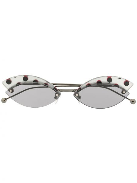 Pikčaste sončna očala Fendi Eyewear srebrna