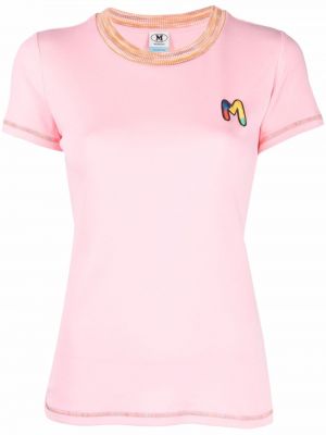 Camiseta con bordado M Missoni rosa