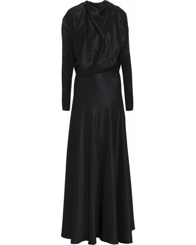 Шелковое платье макси Vionnet, черное