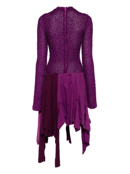 Sukienka asymetryczna Acne Studios fioletowa
