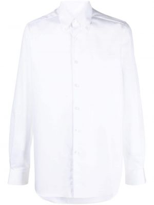 Πουπουλένιο βαμβακερό πουκάμισο Xacus λευκό