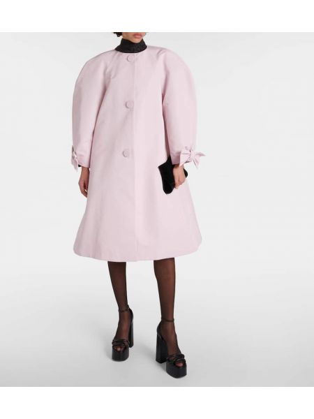Kabát s mašľou Nina Ricci ružová