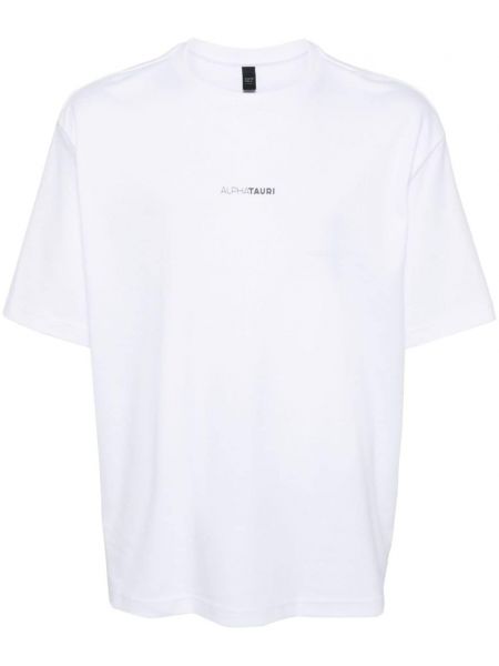 Kokvilnas t-krekls ar apdruku Alpha Tauri balts