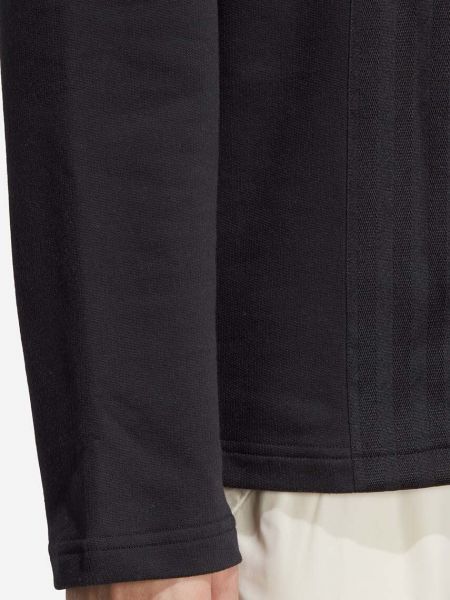 Bavlněné tričko s dlouhým rukávem s dlouhými rukávy s aplikacemi Adidas Originals černé